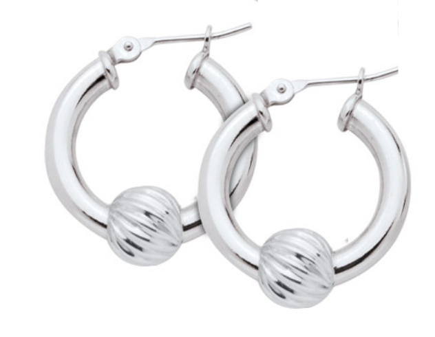 Cape Cod Lestage® Earrings SS With Swirl Bead