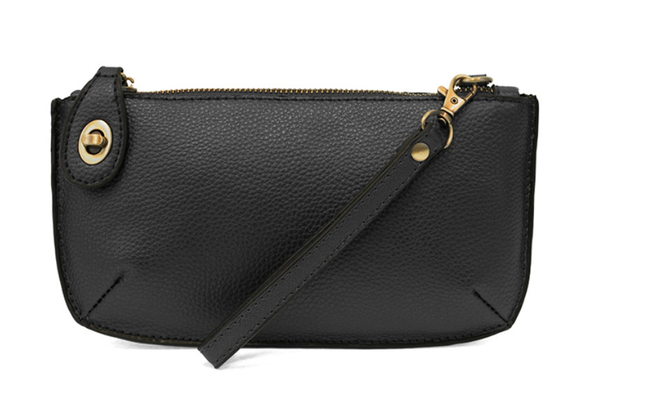 Mini Crossbody Wristlet Clutch - Black
