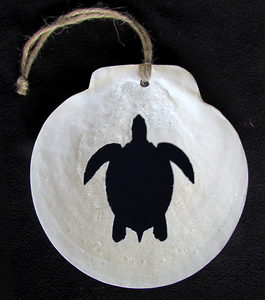 Turtle Scallop Shell Ornament