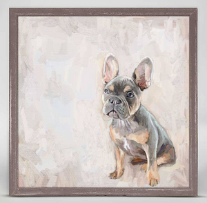 Frenchie Moment Mini Framed Canvas