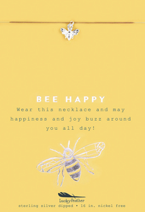 Bee Happy - Silver Bee Necklace