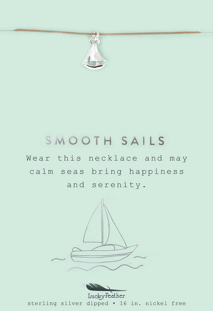 Smooth Sails - Silver Sailboat Necklace