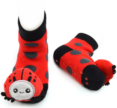 Boogie Toes Rattle Socks - Lady Bug
