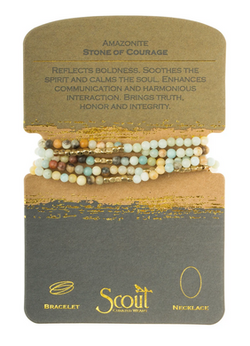 Amazonite - Stone of Courage - Wrap Bracelet/Necklace - 34