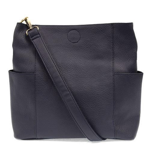 Kayleigh Side Pocket Bucket Bag - Navy