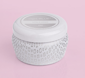 Mini Tin Candle - Volcano - White