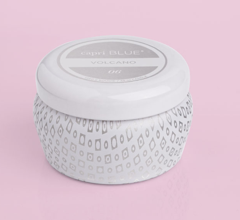 Mini Tin Candle - Volcano - White