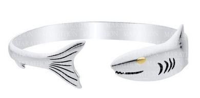 Shark Sterling Silver Cuff Bracelet - 7