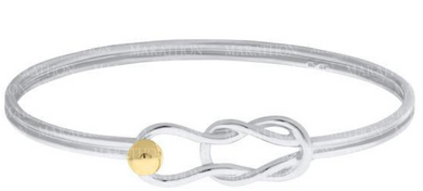 Knot & Loop Ball Bracelet in Sterling Silver & 14k - 7