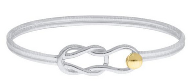 Knot & Loop Ball Bracelet in Sterling Silver & 14k - 6.5