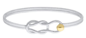 Knot & Loop Ball Bracelet in Sterling Silver & 14k - 6.5"