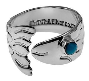 Fish Ring - Sterling Silver - Turquoise Eye