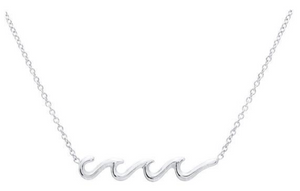 Triple Wave Sterling Silver Necklace