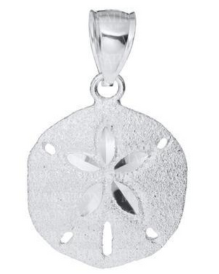 Sand Dollar Sterling Silver Necklace 13.5mm