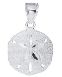 Sand Dollar Sterling Silver Necklace 13.5mm