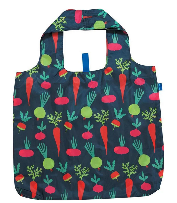 Root Veggies Blue Blu Bag Reusable Shopping Bags