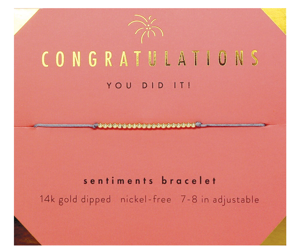 Sentiments Bracelet - Congratulations You Did It