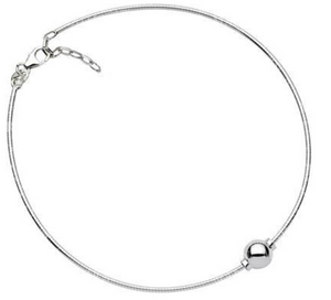 Cape Cod Anklet by Lestage® Sterling Bead & 10" Sterling Silver Chain