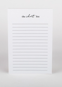 Notepad - Short List