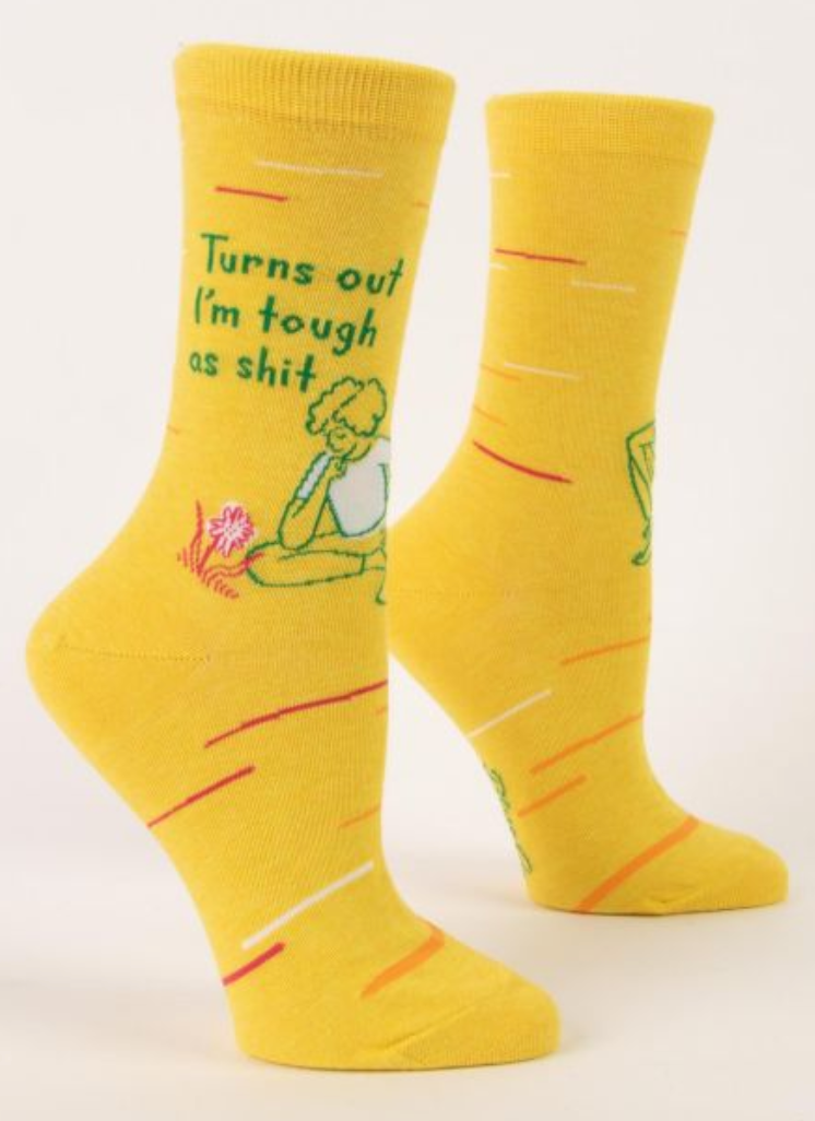 Turns Out I'm Tough As Shit Women Crew Socks