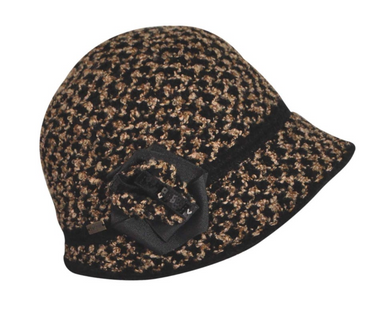 Willow Hat - Black/Brown Multi Weave
