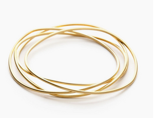 Gold Wave Bangles