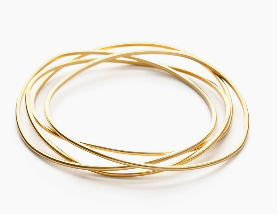 Gold Wave Bangles