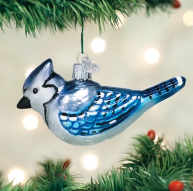 Bright Blue Jay Ornament