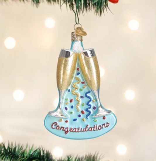 Champagne Toast Ornament