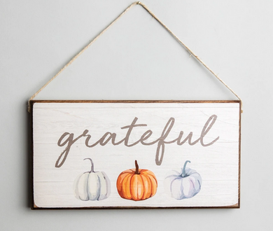 3 Pumpkins Hanging Sign