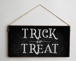 Trick Or Treat Hanging Sign