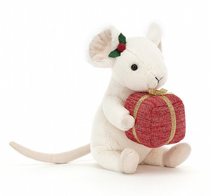 Merry Mouse With Present Plush Toy