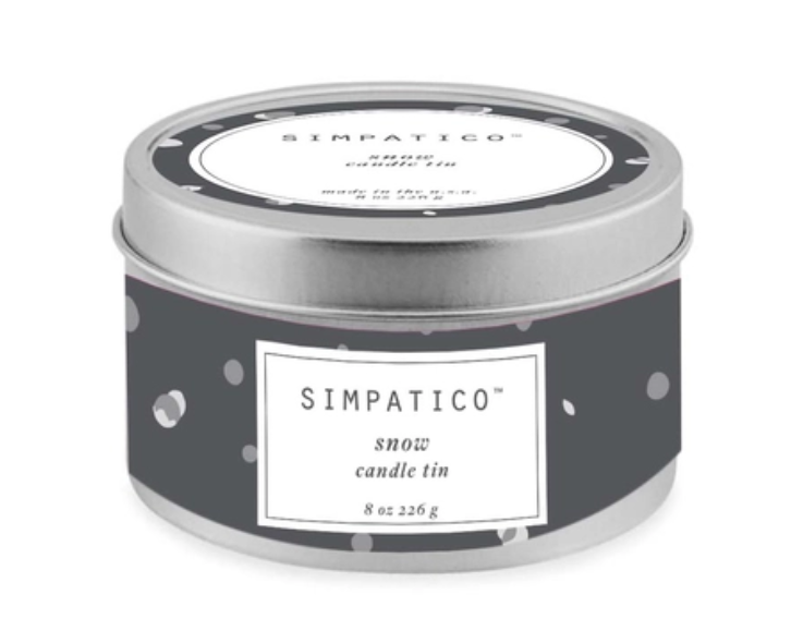 Snow Tin Candle