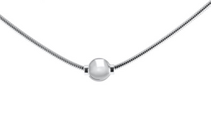 Cape Cod Silver Bead 18" Necklace on a Snake Chain
