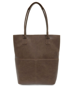 Kelly North South Front Pocket Tote - Chocolate