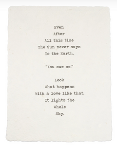 Paper Print - Even After All This Time