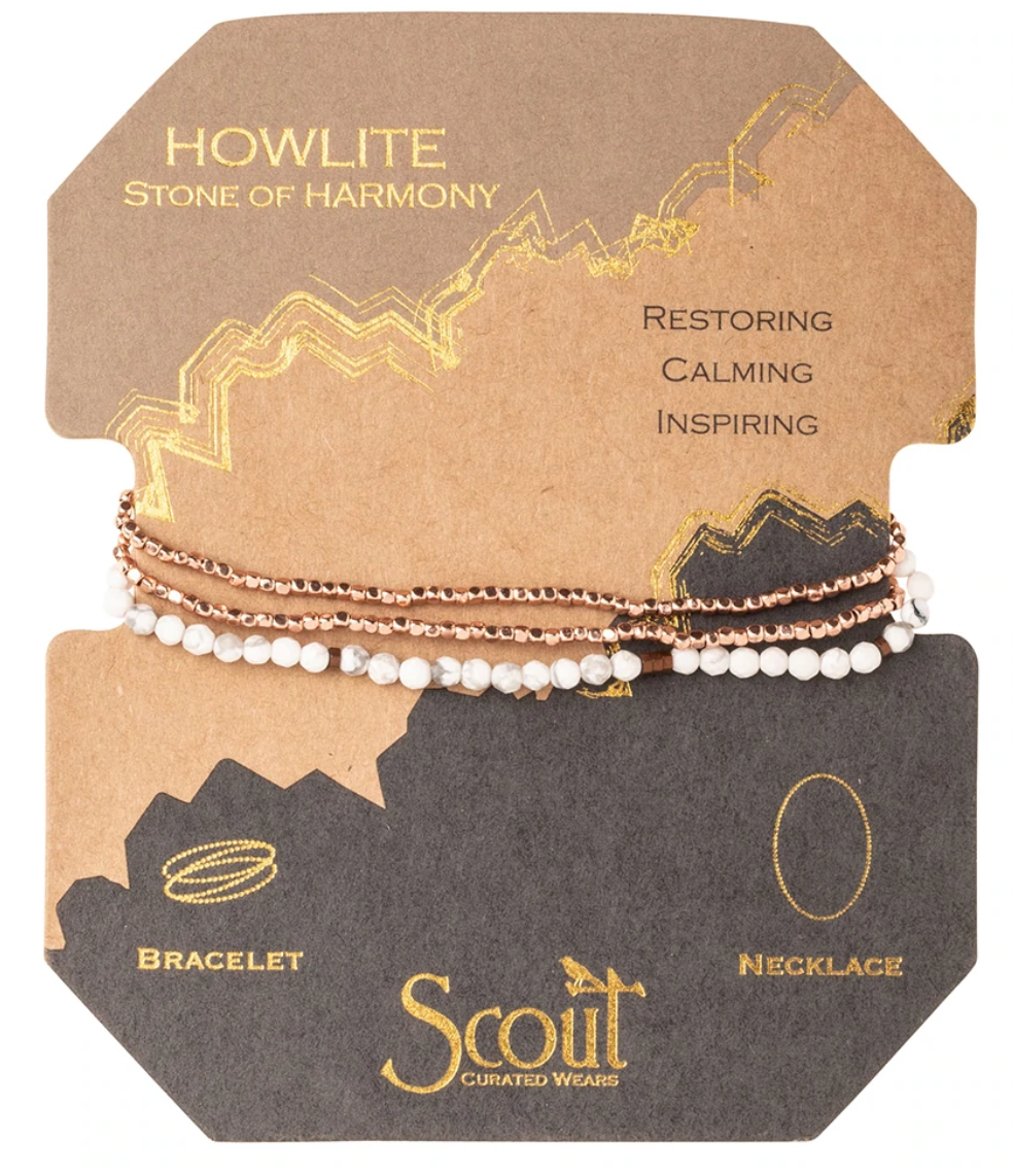 Howlite - Stone of Harmony - Wrap Bracelet/Necklace - 20