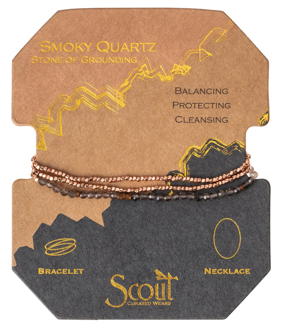Smokey Quartz - Wrap Bracelet/Necklace