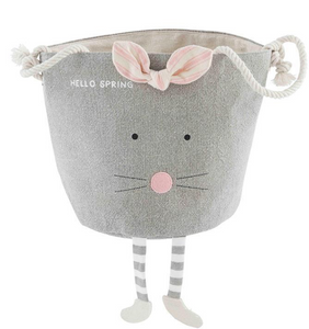 Easter Bunny Bucket - Gray