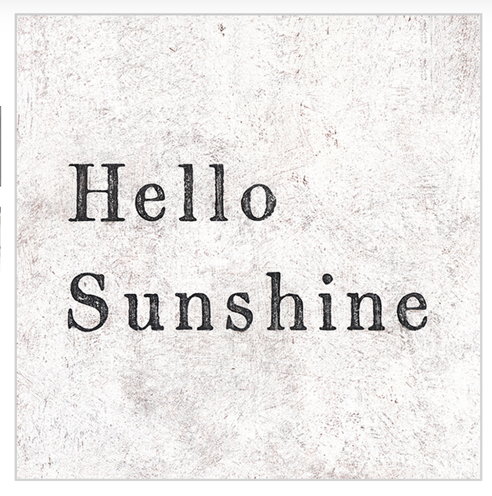 Hello Sunshine Block Print