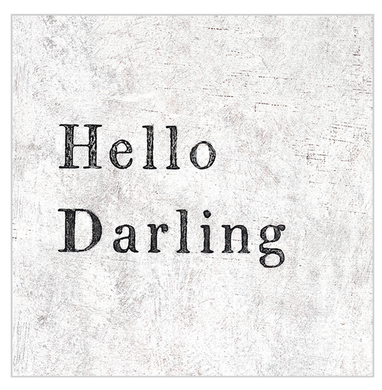 Hello Darling Block Print