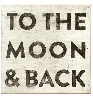 To The Moon & Back Block Print