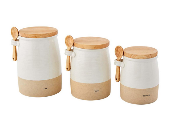 Stoneware Canister Set