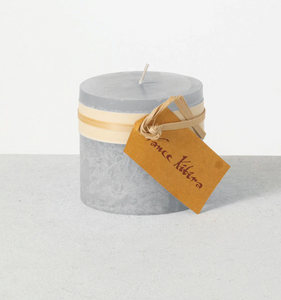 3.25" Pillar Candle - Dove Grey