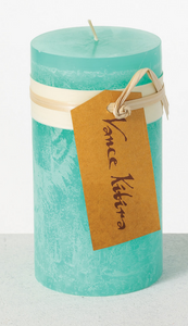 6" Pillar Candle - Turquoise