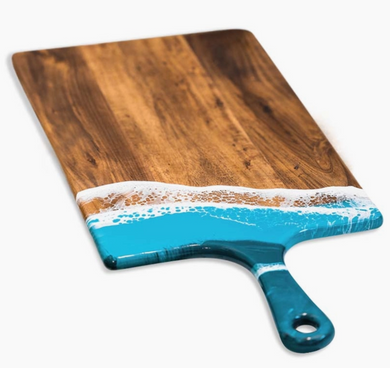 Large Acacia Cheese Board - Ocean Vibes