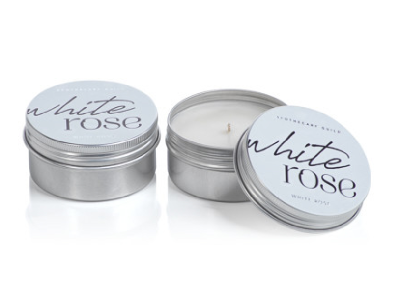 Candle Tin - White Rose
