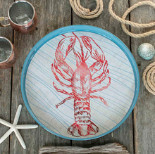 Load image into Gallery viewer, Red Lobby Round 15 Inch Tray