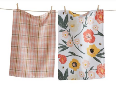 Dishtowel - Bee Blossom - Set of 2