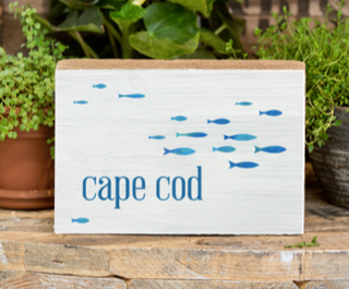 Cape Cod Fish Rustic Block